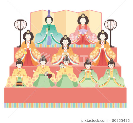 Hinamatsuri Illustration of simple and cute Hinamatsuri 80555455