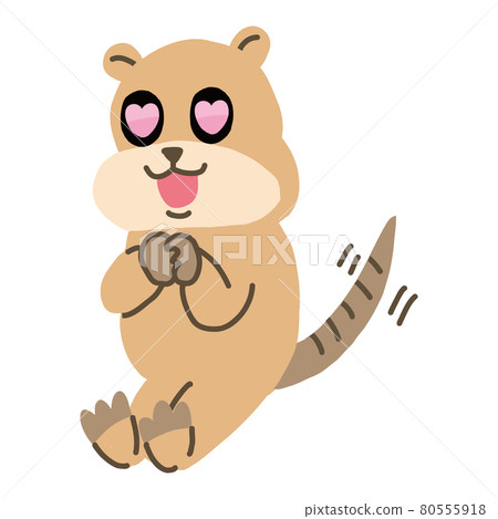 Quokka Rabbie 心形眼睛的矢量圖解 Quokka Rabbie 心形眼睛的矢量圖解 80555918