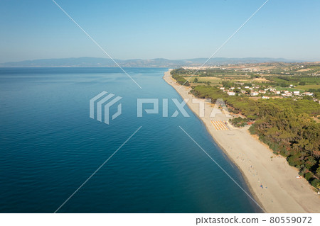 Nice aerial view of the Calabrian coast 80559072