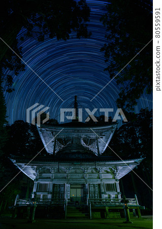 高野山金剛峰西塔和星星的軌跡 80559591