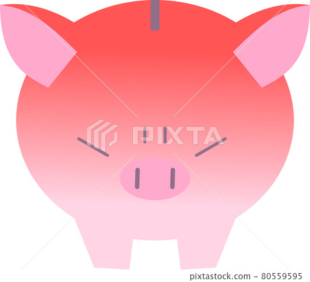 Piggy bank with an angry look Piggy bank with an angry look 80559595