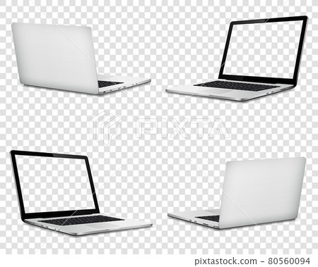 Laptop mockup with transparent screen 80560094