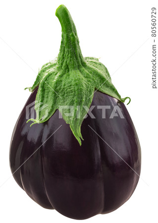 Cordate aubergine or eggplant (Solanum melongena fruit) isolated Cordate aubergine or eggplant (Solanum melongena fruit) isolated 80560729