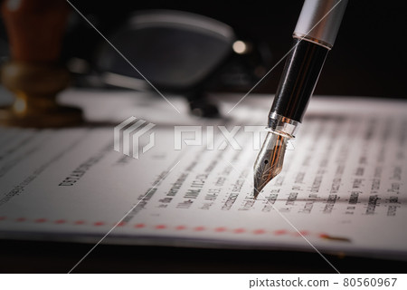 Lawyer, notary public working in the office. 80560967