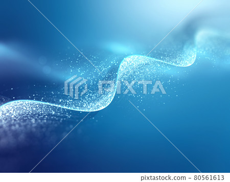 glowing DNA strand 80561613