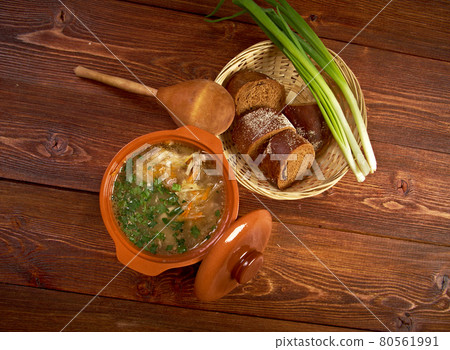 Russian sauerkraut soup stchi 80561991