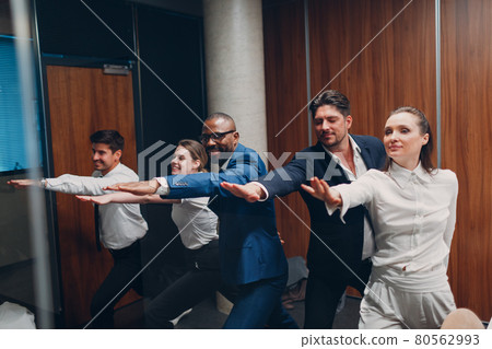 Businessman and businesswoman team at office meeting. Business people group conference discussion sit at table with boss man and woman. Businessman and businesswoman team at office meeting. Business people group conference discussion sit at table with boss man and woman. 80562993