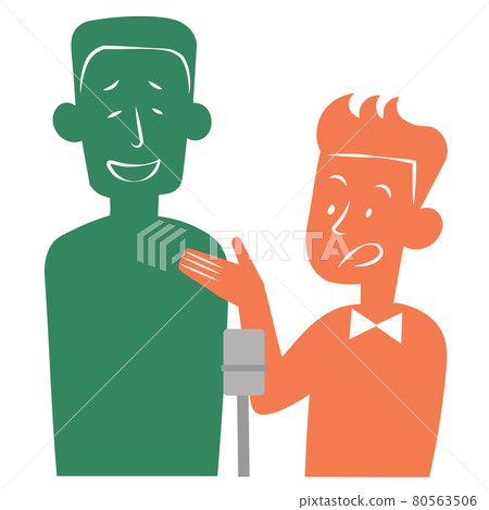 A comedian who performs a comic 80563506