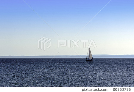 Sailing yacht at Baltic Sea - Hel, Pomerania, Poland Sailing yacht at Baltic Sea - Hel, Pomerania, Poland 80563756