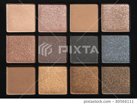 Cosmetic eye shadow palette Kit for make up. Pastel colors. 80568111