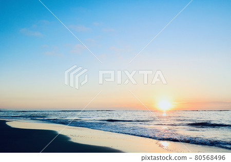 日出,茨城縣日立市,河原海灘 日出,茨城縣日立市,河原海灘 80568496