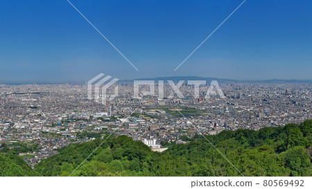 【俯瞰大阪平原】（高解析版）地點：大阪府八尾市水見藏院大座小太市 80569492