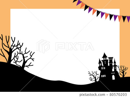 Halloween background illustration frame - Stock Illustration [80570203 ...