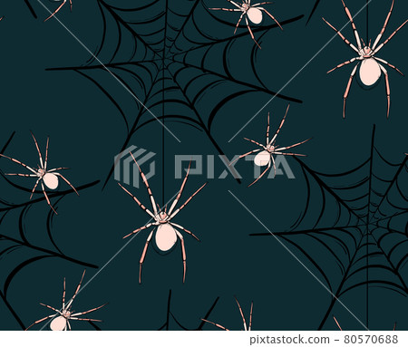 Spider web network - small surface pattern dark design 80570688