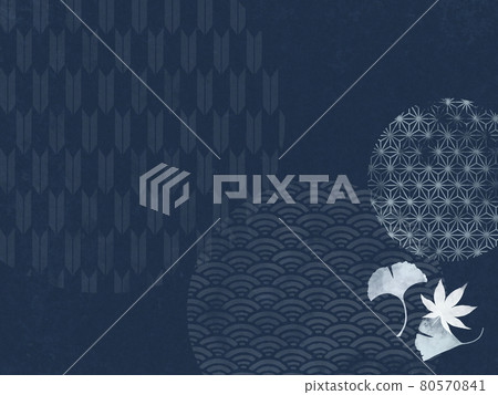 Calm dark blue Japanese background 80570841