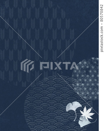 Calm dark blue Japanese background 80570842