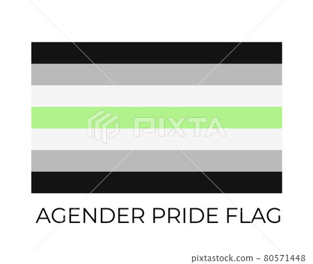 Agender Pride Flag. Symbol of LGBT community. Vector flag sexual identity. Easy to edit template for banners, signs, logo design, etc Agender Pride Flag. Symbol of LGBT community. Vector flag sexual identity. Easy to edit template for banners, signs, logo design, etc 80571448