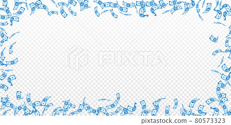 Bitcoin, internet currency notes falling. Sparse BTC bills on transparent background. Cryptocurrency, digital money. Alluring vector illustration. Lively jackpot, wealth or success concept. Bitcoin, internet currency notes falling. Sparse BTC bills on transparent background. Cryptocurrency, digital money. Alluring vector illustration. Lively jackpot, wealth or success concept. 80573323