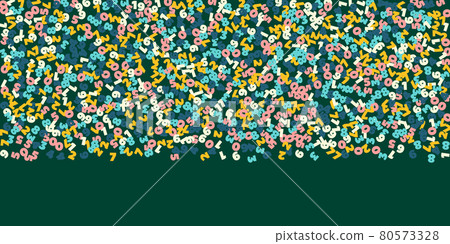 Falling pastel numbers. Math study concept with flying digits. Breathtaking back to school mathematics banner on blackboard background. Falling numbers vector illustration. Falling pastel numbers. Math study concept with flying digits. Breathtaking back to school mathematics banner on blackboard background. Falling numbers vector illustration. 80573328