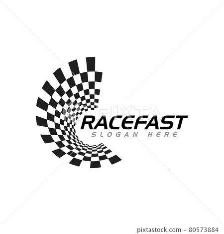 Race flag icon, simple design illustration 80573884