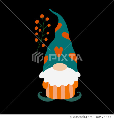 Garden gnome. Fairytale character for your design 80574457