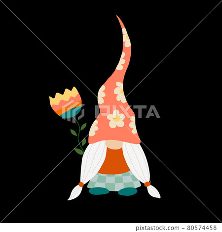 Garden gnome. Fairytale character for your design 80574458