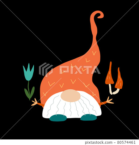 Garden gnome. Fairytale character for your design 80574461