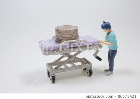 a Money saving for Health expenses, hospital bed 80575421