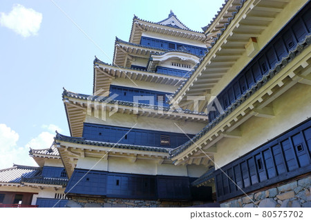 Close-up view of Matsumoto Castle in Matsumoto City in Nagano Japan Close-up view of Matsumoto Castle in Matsumoto City in Nagano Japan 80575702