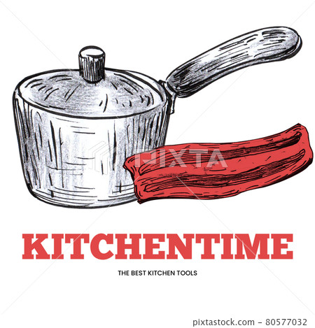 Kitchen tools logo line art 80577032
