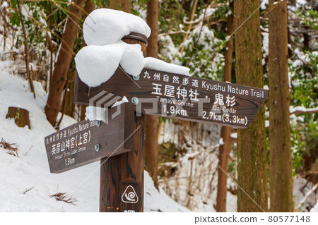 Mt. Hiko in the snow 80577148