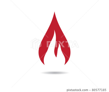 Fire symbol vector icon illustration 80577185