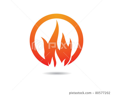 Fire symbol vector icon illustration 80577202