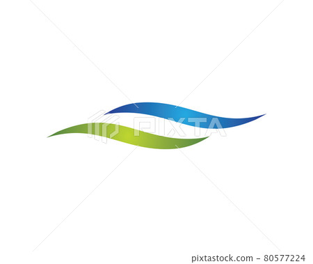 Wave symbol vector illustration design 80577224
