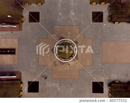 Top view on World war 2 Memorial Square. Tyumen 80577532