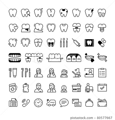 Tooth icon set_2 Tooth icon set_2 80577667