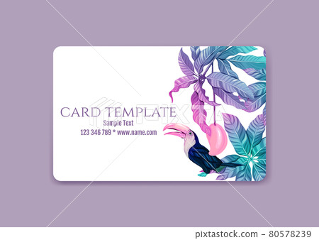 Plastic debit or credit, pass, discount, membership card template 80578239