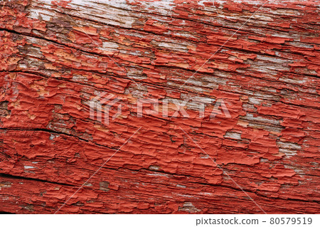 Old Red Wooden Board Background Texture 80579519