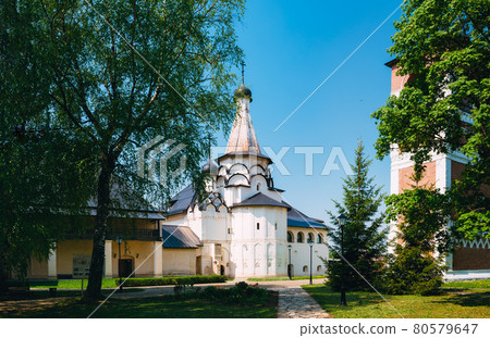 The Assumption refectory church in Monastery of Saint Euthymius in Suzdal, Russia. 80579647