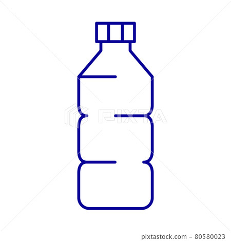 Plastic bottle illustration, line design icon.... - Stock Illustration ...