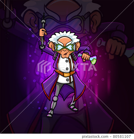 The criminal scientist making the poison of illustration 80581107