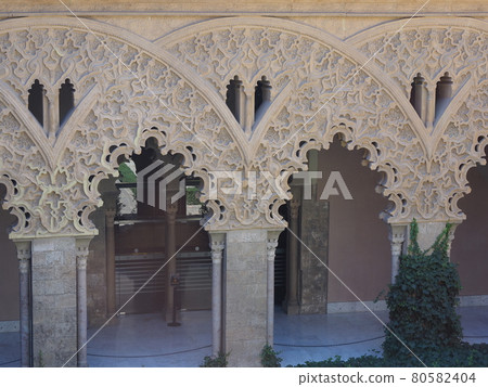Islamic arcs of palace in Saragossa city in Spain Islamic arcs of palace in Saragossa city in Spain 80582404