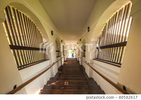 Stairs of Town castle in Kremnica, important medieval mining tow Stairs of Town castle in Kremnica, important medieval mining tow 80582617