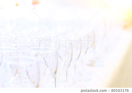 Empty wine glasses the garden party Empty wine glasses the garden party 80583176