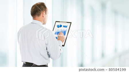Accounting. businessman with the financial plan of revenues t Accounting. businessman with the financial plan of revenues t 80584199