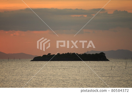 Omuta City Miike Harbor Evening landscape, Omuta City Miike Harbor Evening landscape, 80584372