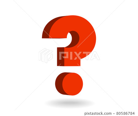 Large question mark. Searching for answer. Vector illustration. 80586784