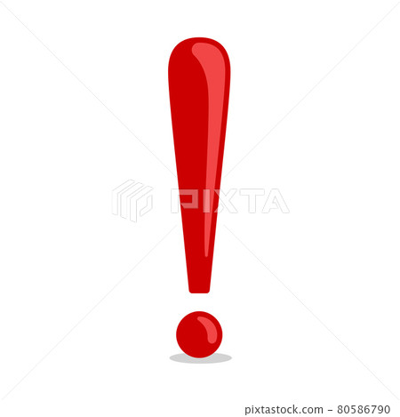 Exclamation point symbol. Attention mark vector illustration. Danger icon design. 80586790