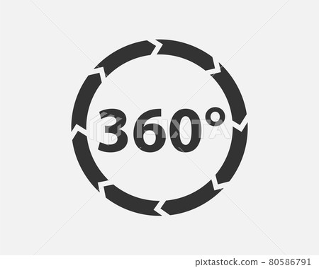360 degree view vector icon 80586791