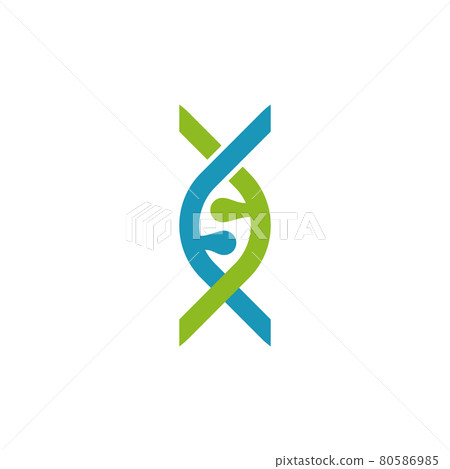 DNA icon logo design template 80586985